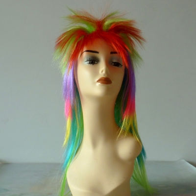 Environmental protection material colorful adult party wig hair