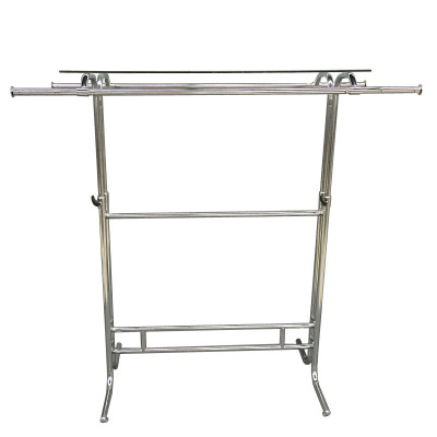 Round tube parallel bar/kneebend Floor type plating display rack Double rod for hanging clothes rack