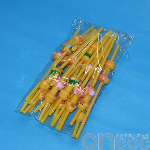 qian qing disposable straws duck shaped straw