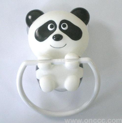cartoon panda shape towel hanging， suction cup towel hanging， hook， cartoon towel hanging