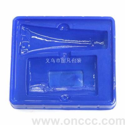 Manufacturers supply cosmetic plastic blister packaging tray deep blue plastic blister box