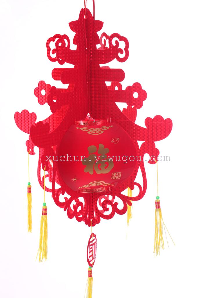 2014新款旭春工艺 PVC塑料春节灯笼厂家批发宫灯喜庆挂件