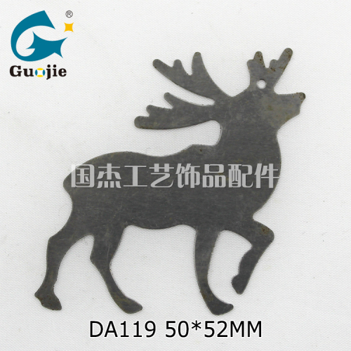 hardware plate reindeer object long horn snow deer object running deer stamping parts