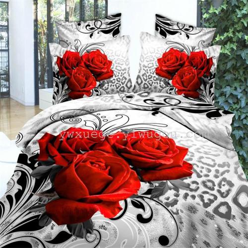 Genuine Wholesale and Retail Bedding New Products listed in Autumn and Winter Bed Warm Necessities Twill 3D Factory Direct Sales-Deep Love 
