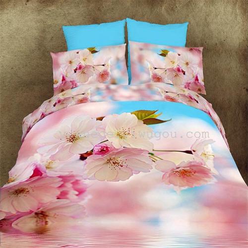Winter New Arrival Winter Warm Bedding Four-Piece Set Reactive Printing and Dyeing Does Not Fade Factory Direct Sales --- Moonlight