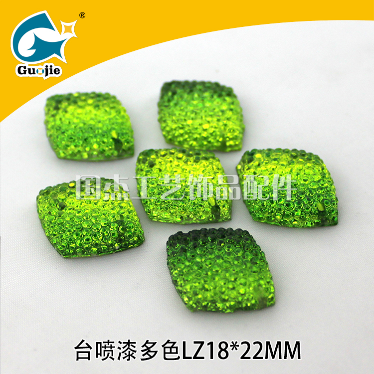 台双色棱形麻点珠  耳钉贴钻石 欧洲风格耳钉珠