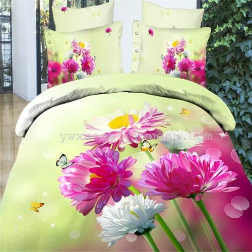 snow pigeon bedding high count high cotton twill 3d active printed suite winter warm necessities 1.5 | 1.8 m bed factory direct sales love in spring