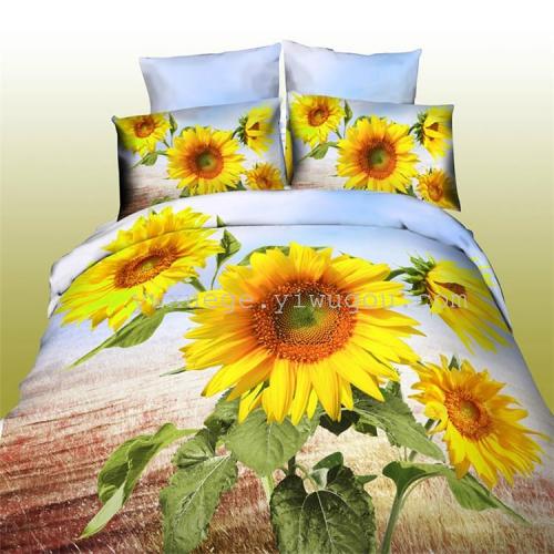 Home Textile Winter Warm Bedding Big Buy Twill 3D Big Flower Series Reactive Printing Factory Direct Sales-Waiting for Love