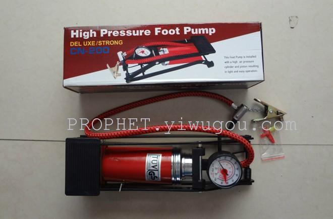 折叠便携式车用打气筒 脚踏\脚踩式打气筒