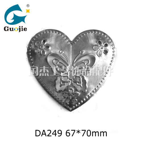 butterfly heart， iron stamping parts wholesale and retail christmas peach heart festival accessories