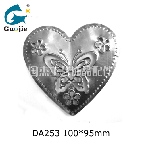 metal stamping butterfly peach heart flower peach heart ornament customized wholesale and retail spring series