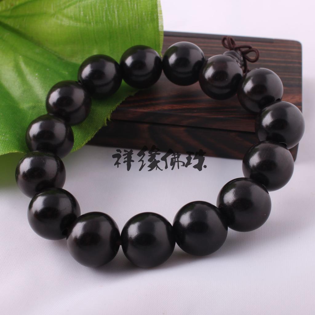 精品黑檀佛珠手串批发  黑檀木佛珠手串佛珠手链饰品礼品