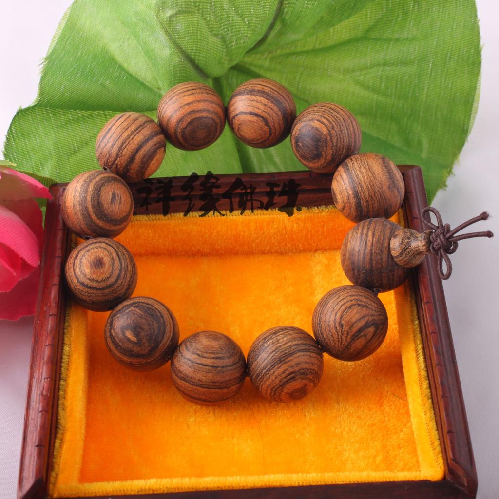 虎皮檀佛珠手串 花奇楠佛珠手串批发 佛珠手链饰品礼品