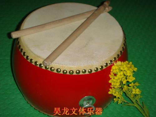 musical instrument 10-inch medium drum cowhide drum hall drum red drum drum drum