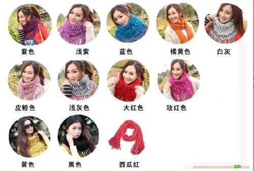 shawl factory direct sales new fashion knitted wool scarf women‘s all-match dual-purpose scarf