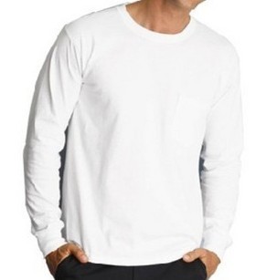 Factory Direct Sales 220G Cotton White T-shirt round Neck Long Sleeve Hand-Painted T-shirts Sports Clothes Wholesale