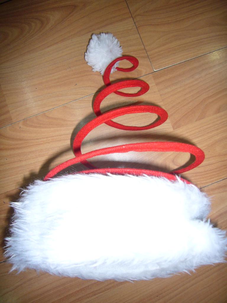 大红金丝绒弹簧帽