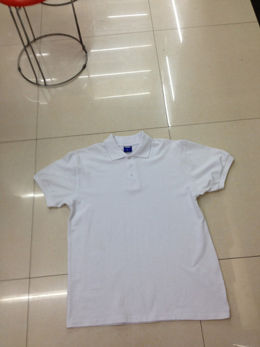 factory stock 200g men‘s and women‘s lapel short-sleeved white t-shirt polo shirt advertising t-shirt