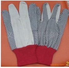 Labor protection gloves for the point bead of the canvas