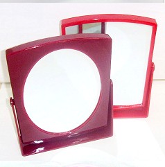 正龙塑料立式红底镜子