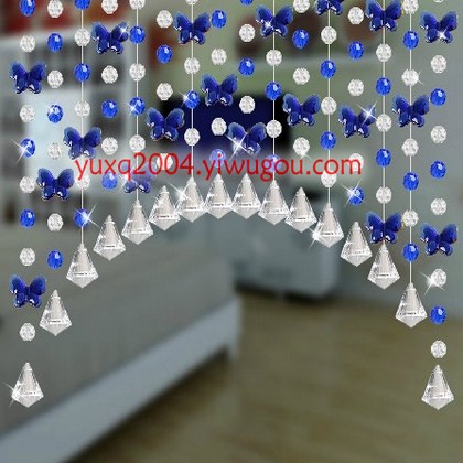 Supply Butterflies And Flower Crystal Bead Curtain Door Curtain