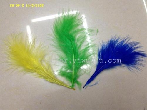 [Factory Direct Sales] DIY Ornament Accessories Turkey Feather Full Velvet Feather Clothing Accessories Natural Feather