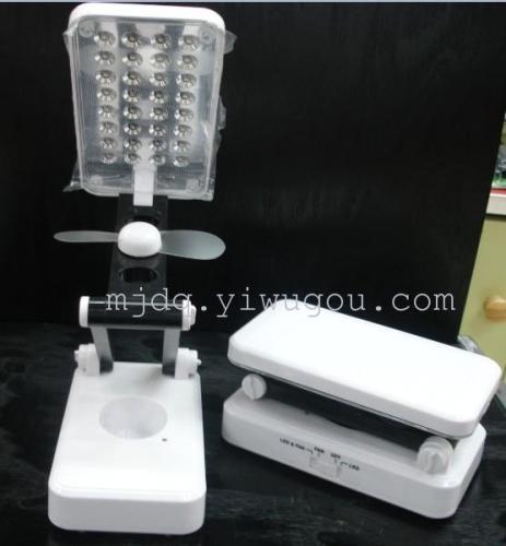 mk-6032 foldable mini desk lamp with small electric fan cmik