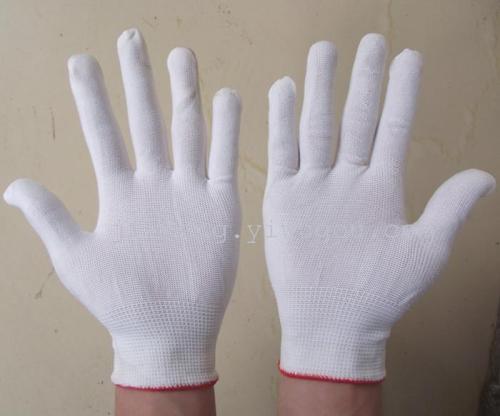 direct sales! 0.35 yuan 1 pair of nylon artificial locking gloves cotton gloves cleanroom gloves labor protection gloves