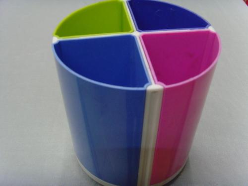 plastic color multifunctional pen container