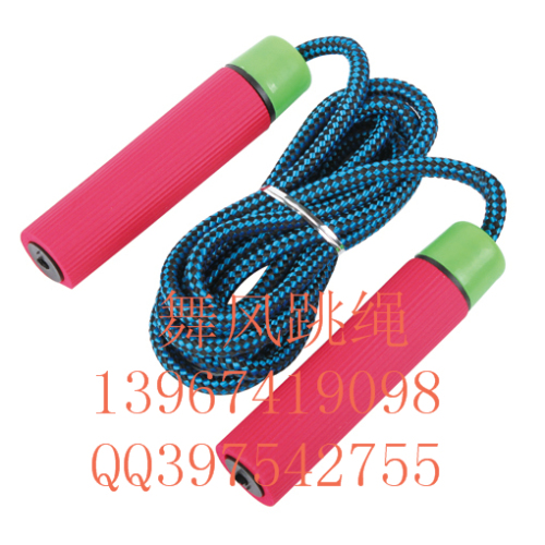 dance style 6022 sponge bearing handle skipping rope wooden handle massage sponge skipping rope skipping rope with counter