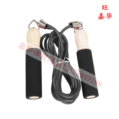 sponge cover non-slip handle hoist spring handle skipping rope high quality pvc rubber rope crystal rope skipping wangjiahua 10002#