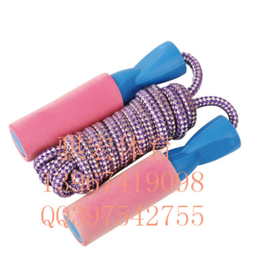 2033 Honghong Student Standard Skipping Rope Bearing Sponge Handle Skipping Rope Fitness Skipping Rope Cotton Rope