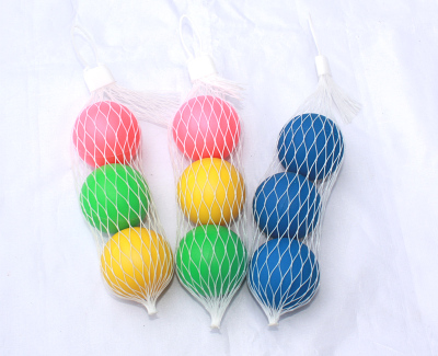 The beach ball 3PCS shall be packed in color mesh bag and pvc-3