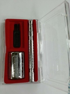92002 Shaver Holder Boxed Double-Sided Shaver Stainless Steel Knife Holder Classical Manual Razor