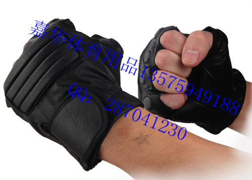 Outdoor Sports Cycling 3110 Genuine Leather Gloves Tactical Half-Finger Fitness Gloves CS Sports Gloves
