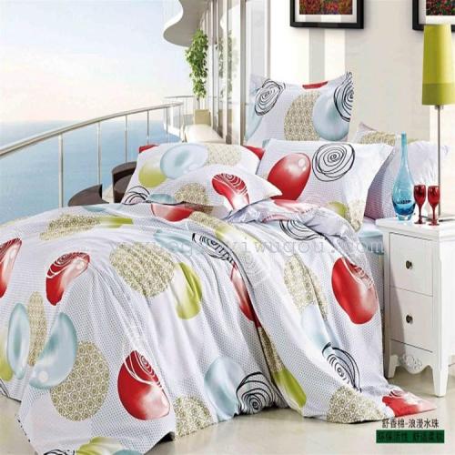 Snow Pigeon Home Textile Bedding Shu Xiang Cotton Four-Piece Set Series Foreign Trade Wholesale Factory Direct Sales -- Romantic Water Drops