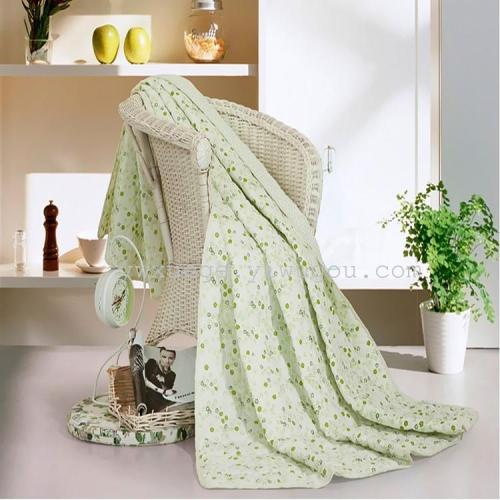 snow pigeon home textile summer quilt hot sale summer quilt comfortable choice -- flower language alice green