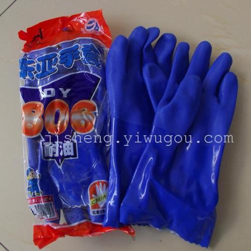 East Asia 806 Oil-Resistant Gloves Anti-Erode Glove Industrial Plastic Dipping Rubber Gloves Labor Protection Gloves