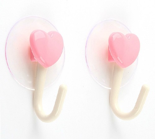 Cute Love Hook Large Suction Cup Hook 2 Pack Sticky Hook