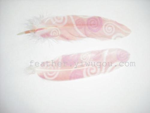 40595 yiya feather supply printed feather/goose feather/large floating feather/digital printing goose feather