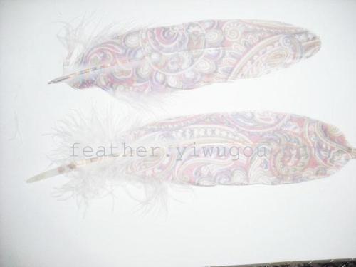 0595 Yiya Feather Supply Printing Feather/Goose Feather/Large Floating Feather/Digital Printing Goose Feather 