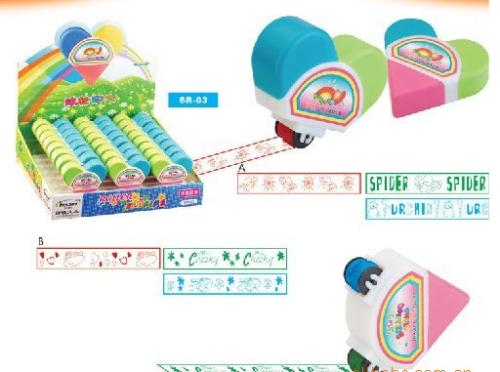 genius password south korea cute hot selling triangle peach heart seal environmental protection toy seal factory direct sales