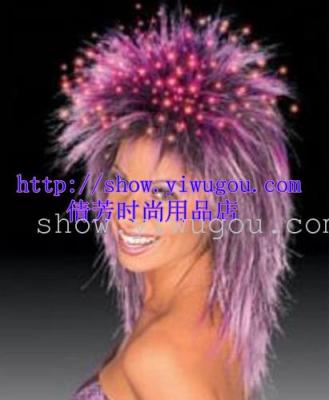 Led party bar KTV Shining Stars-hair wig wigs wigs sing the stage wigs