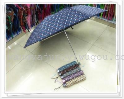 Tri-fold fashion umbrella pattern stock road