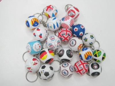 Football pendant Keychain flag printing technology customized soccer 3.8CM soccer bags gift fashion 
