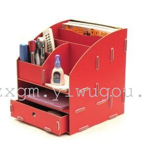 Korean Creative Wooden Multifunctional Storage Box Material File Organizing Rack