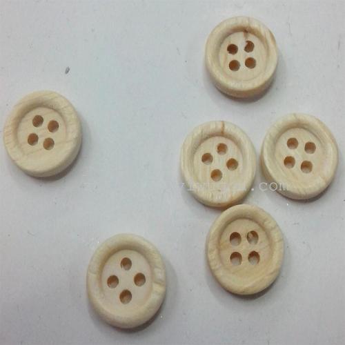 Wooden Button round Wood Button 1-1.15cm Two Eyes Four Eyes Children Cartoon Butterfly Five-Pointed Star 