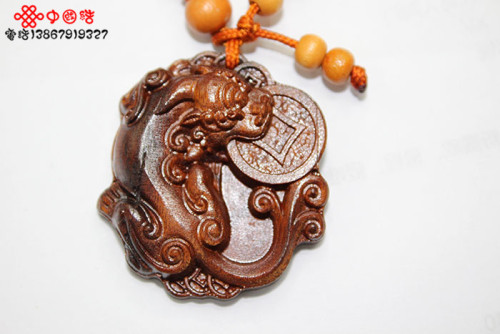 Sandal Wood Keychain Buddhist Supplies Ornament Wood Carving Ornaments