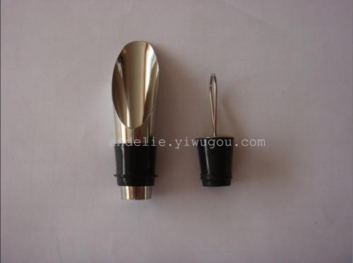 Wine Container Cork Wine Utensils. Wine Pouring Device. Stainless Steel Wine Stopper 