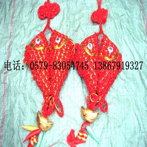 Wool Woven Double Fish Chinese Knot Celebration Ceremony Products Chinese Knot New Year Supplies Chinese Knot